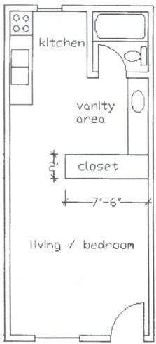 Kensington Studio Floorplan